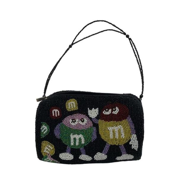 ✨ Vintage M&M’s Beaded Handbag 👜 Retro Y2K Statement Purse - Picture 1 of 5